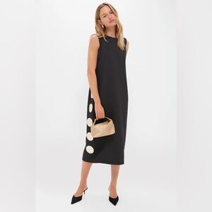 Hyacinth House Gold Medallion Zeus Midi Dress in Black (Size XS)